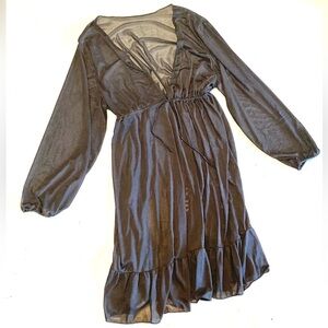 Black Sheer Swim Cover